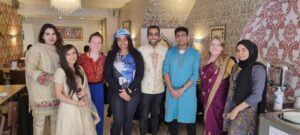 people enjoying a Diwali lunch together