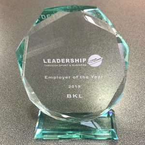 BKL's LTSB award for employer of the year in 2019