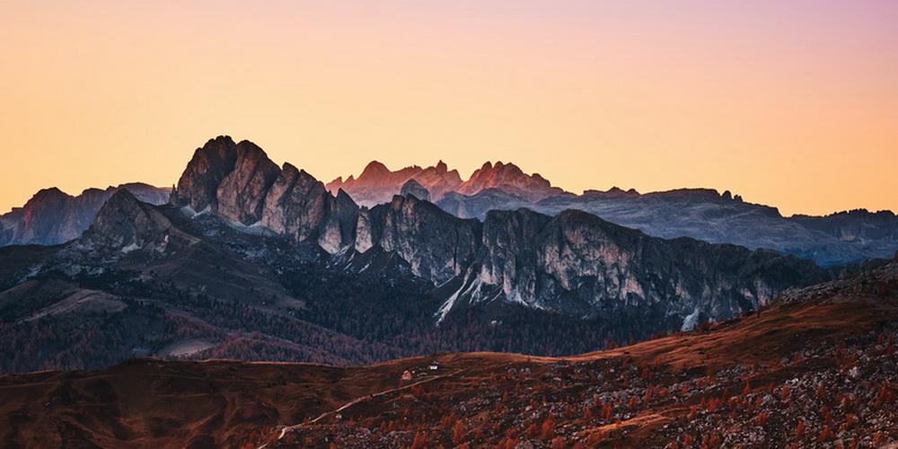 aerial-view-mountains-sunset